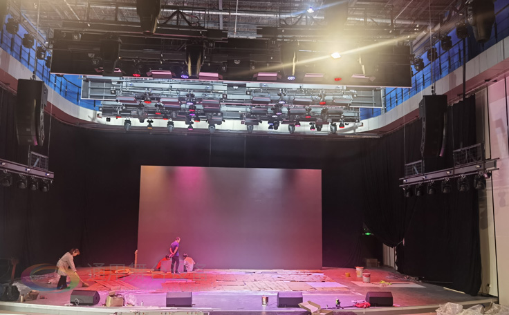 通用舞臺機械、舞臺吊桿某大型文化設施舞臺施工現(xiàn)場